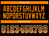 Custom Black Bay Orange-White Drift Fashion Football Jersey