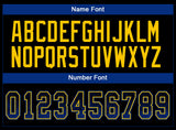 Custom Black Royal-Yellow Drift Fashion Football Jersey