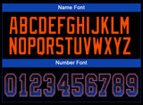 Custom Black Thunder Blue-Orange Drift Fashion Football Jersey