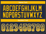 Custom Navy Gold-White Drift Fashion Football Jersey