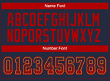Custom Navy Red-Old Gold Drift Fashion Football Jersey