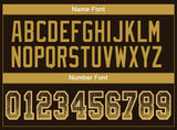 Custom Brown Old Gold-Cream Drift Fashion Football Jersey