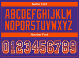 Custom Purple Orange-White Drift Fashion Football Jersey