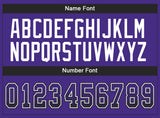 Custom Purple Black-White Drift Fashion Football Jersey