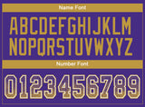 Custom Purple Old Gold-White Drift Fashion Football Jersey