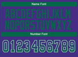 Custom Purple Kelly Green-White Drift Fashion Football Jersey