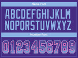 Custom Purple Light Blue-Pink Drift Fashion Football Jersey