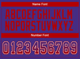 Custom Purple Red-White Drift Fashion Football Jersey