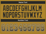 Custom Old Gold Black-White Drift Fashion Football Jersey