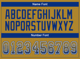 Custom Old Gold Royal-White Drift Fashion Football Jersey