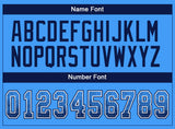 Custom Powder Blue Navy-White Drift Fashion Football Jersey