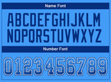 Custom Powder Blue Royal-White Drift Fashion Football Jersey