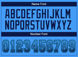 Custom Powder Blue Navy-Teal Drift Fashion Football Jersey