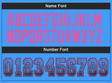 Custom Powder Blue Black-Pink Drift Fashion Football Jersey