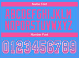 Custom Powder Blue Pink-White Drift Fashion Football Jersey