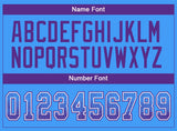 Custom Powder Blue Purple-White Drift Fashion Football Jersey