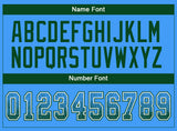 Custom Powder Blue Green-White Drift Fashion Football Jersey