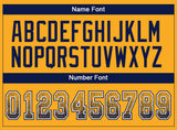 Custom Gold Navy-White Drift Fashion Football Jersey