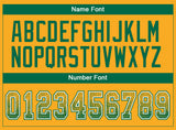 Custom Gold Kelly Green-White Drift Fashion Football Jersey