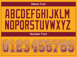 Custom Gold Crimson-White Drift Fashion Football Jersey