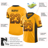 Custom Gold Black-Red Drift Fashion Football Jersey