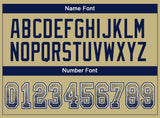 Custom Vegas Gold Navy-White Drift Fashion Football Jersey