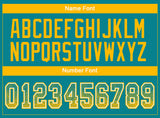 Custom Teal Gold-White Drift Fashion Football Jersey