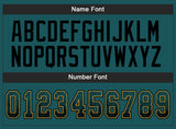 Custom Midnight Green Black-Old Gold Drift Fashion Football Jersey