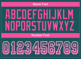 Custom Midnight Green Pink-White Drift Fashion Football Jersey