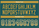 Custom Midnight Green Old Gold-White Drift Fashion Football Jersey