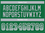 Custom Kelly Green Gray-White Drift Fashion Football Jersey