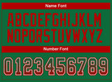 Custom Kelly Green Red-White Drift Fashion Football Jersey