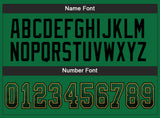 Custom Kelly Green Black-Old Gold Drift Fashion Football Jersey