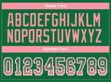 Custom Kelly Green Medium Pink-White Drift Fashion Football Jersey