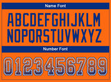 Custom Orange Royal-White Drift Fashion Football Jersey