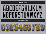 Custom Gray Black-Gold Drift Fashion Football Jersey