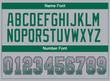 Custom Gray Kelly Green-Pink Drift Fashion Football Jersey