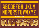 Custom Burgundy Gold-White Drift Fashion Football Jersey