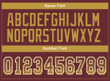 Custom Burgundy Old Gold-White Drift Fashion Football Jersey