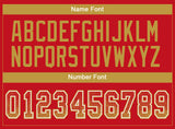 Custom Red Old Gold-White Drift Fashion Football Jersey