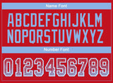 Custom Red Light Blue-White Drift Fashion Football Jersey