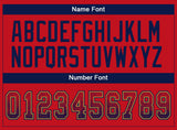 Custom Red Navy-Old Gold Drift Fashion Football Jersey