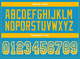 Custom Panther Blue Gold-White Drift Fashion Football Jersey