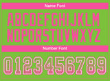 Custom Neon Green Pink-White Drift Fashion Football Jersey