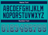 Custom Aqua Navy-White Drift Fashion Football Jersey