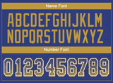 Custom Royal Old Gold-White Drift Fashion Football Jersey