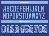 Custom Royal Light Blue-White Drift Fashion Football Jersey