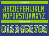 Custom Royal Neon Green-White Drift Fashion Football Jersey