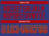 Custom Royal Red-Gold Drift Fashion Football Jersey