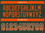 Custom Green Orange-White Drift Fashion Football Jersey